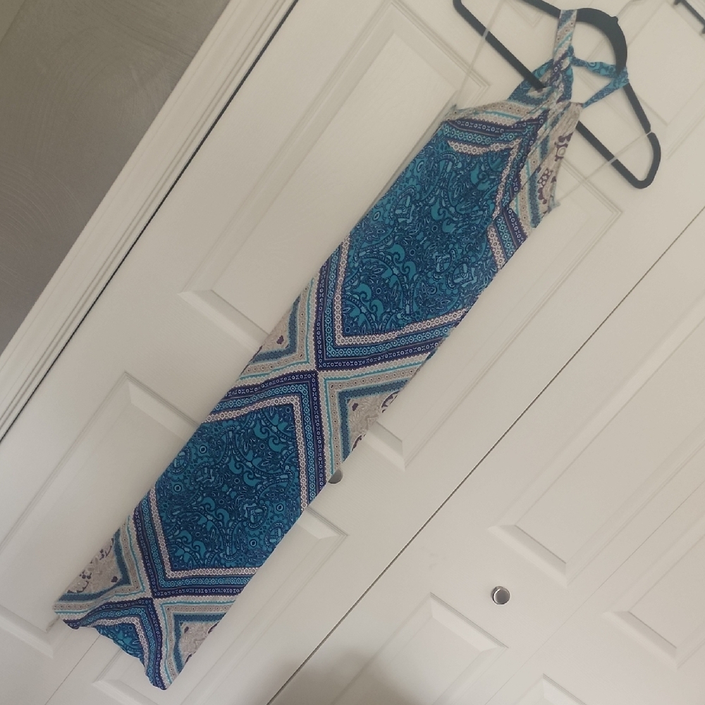 VENUS Blue and White Maxi Dress